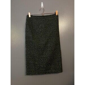 Maggie Ward Skirt Womens Medium Jacquard Wool Blend Textured Midi Made in USA